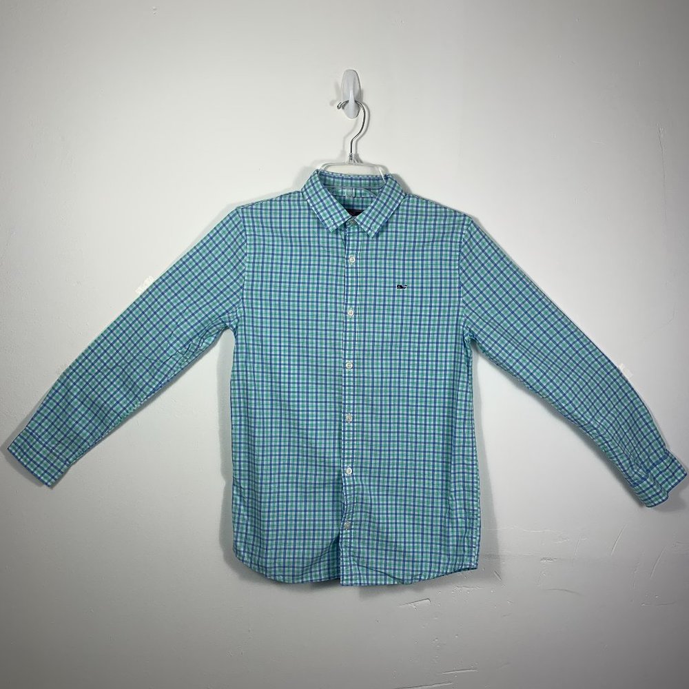 Vineyard Vines Whale Button Down Shirt Boys Large